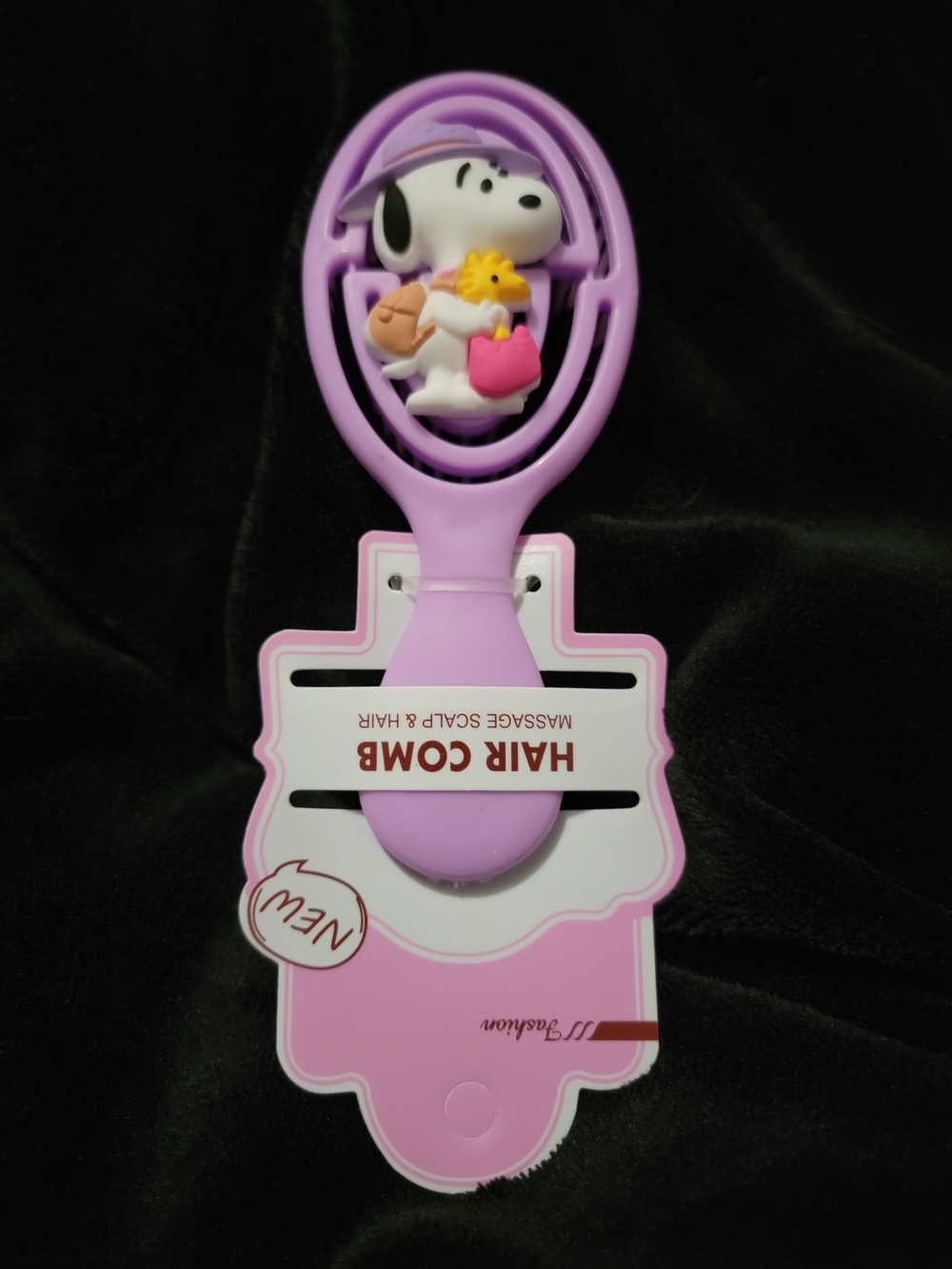 Kids Purple Snoopy Hair Comb with Cartoon Character